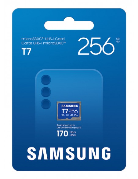 Tarjeta memoria micro sd samsung 256gb sdxc t7 clase10 u3 v30 a2 Tarjeta memoria micro sd samsung 256gb sdxc t7 clase10 u3 v30 a2