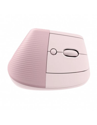 Mouse raton vertical logitech lift 6 botones 4000 dpi wireless inalambrico rosa