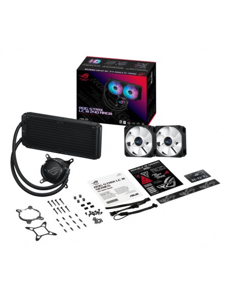 Kit refrigeracion liquida asus rog strix lc iii 240 argb 2x 120mm negro