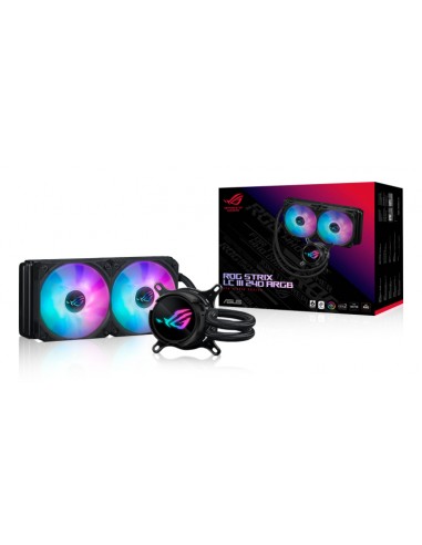 Kit refrigeracion liquida asus rog strix lc iii 240 argb 2x 120mm negro