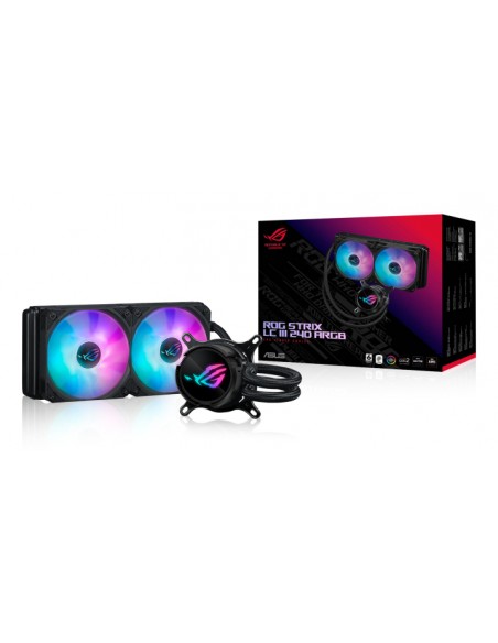 Kit refrigeracion liquida asus rog strix lc iii 240 argb 2x 120mm negro