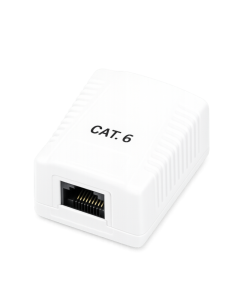Roseta de superficie phasak cat 6 utp caja 1 puerto hembra rj45