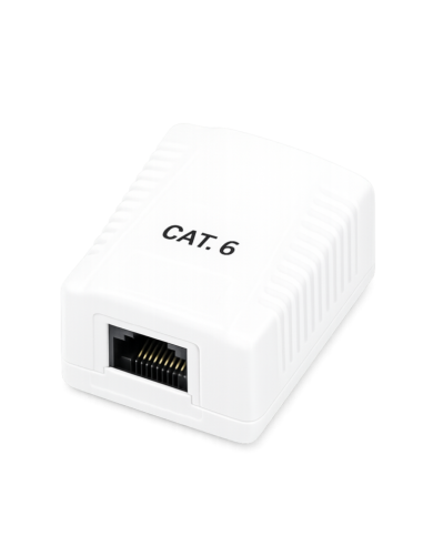 Roseta de superficie phasak cat 6 utp caja 1 puerto hembra rj45