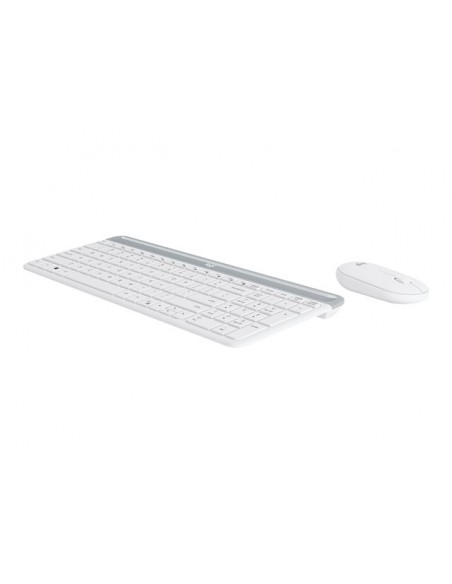 Teclado + mouse logitech mk470 wireless inalambrico blanco