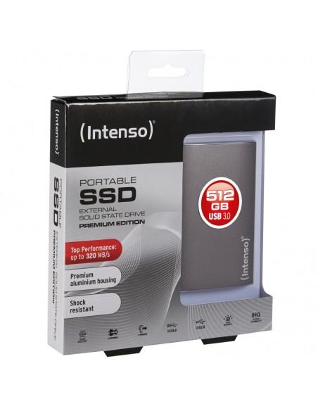 Disco duro externo solido ssd intenso 512gb premium edition 1.8 pulgadas