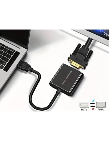 Adaptador hdmi a vga conceptronic 0.25m - macho - hembra - negro