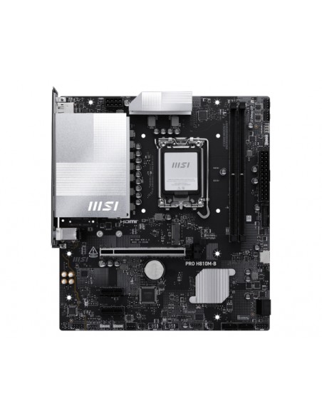 Placa base msi pro pro h810m - b lga 1851 matx - 2x ddr5 - 4x sata3 Placa base msi pro pro h810m - b lga 1851 matx - 2x ddr5 - 4x sata3