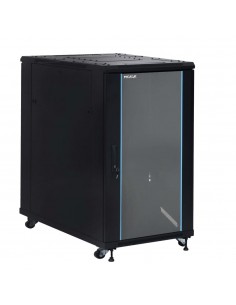 Armario rack de suelo 19 pulgadas phasak pro 22u negro 600x1000 montado pho 6122