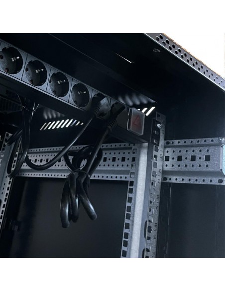 Armario rack de suelo 19 pulgadas phasak pro 22u negro 600x1000 montado pho 6122 Armario rack de suelo 19 pulgadas phasak pro 22u negro 600x1000 montado pho 6122