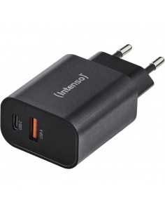 Cargador de pared intenso w30ac 15w 1x usb tipo a 1x usb tipo c negro