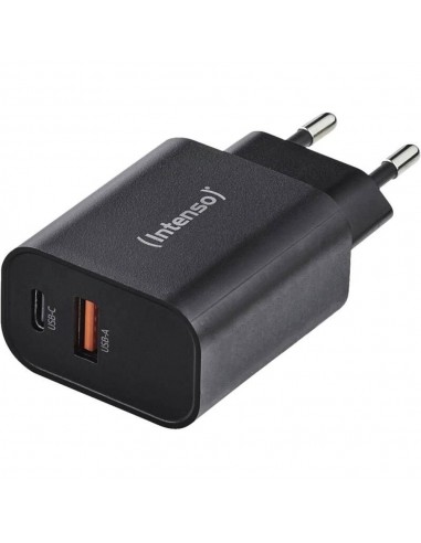 Cargador de pared intenso w30ac 15w 1x usb tipo a 1x usb tipo c negro