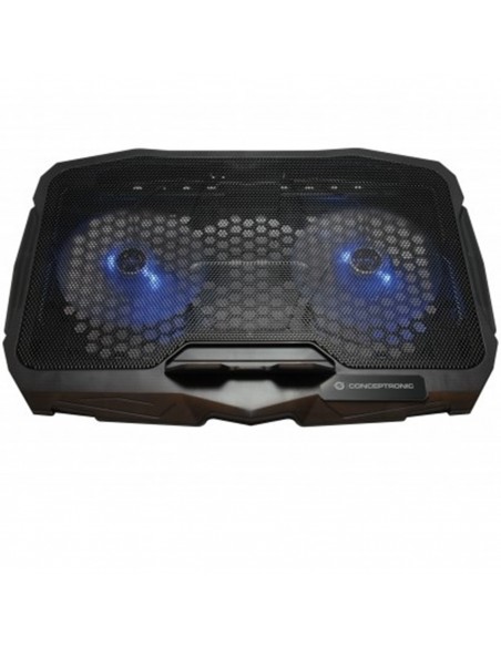 Soporte - base de refrigeracion conceptronic thana07b para portatiles hasta 15.6 pulgadas ventiladores 125mm x2
