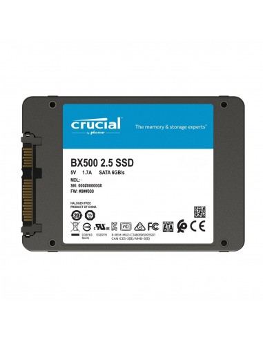 Disco duro interno ssd crucial bx500 1tb 2.5 pulgadas 3d nand sata 6gb - s