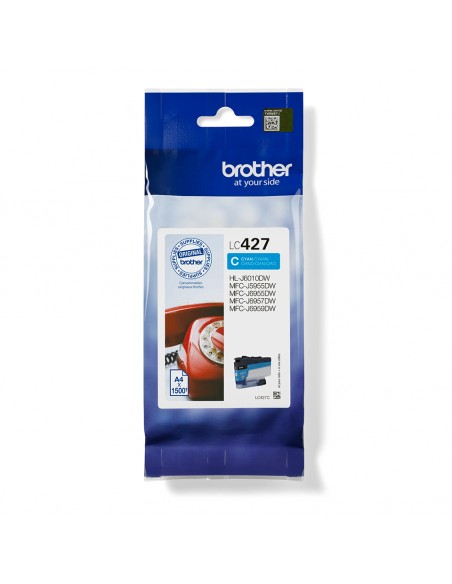 Cartucho tinta brother lc427c cian 1500 paginas