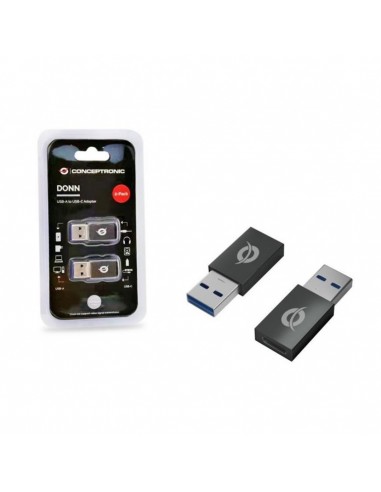 Kit adaptadores conceptronic usb 3.0 a usb tipo c macho - hembra 2 unidades
