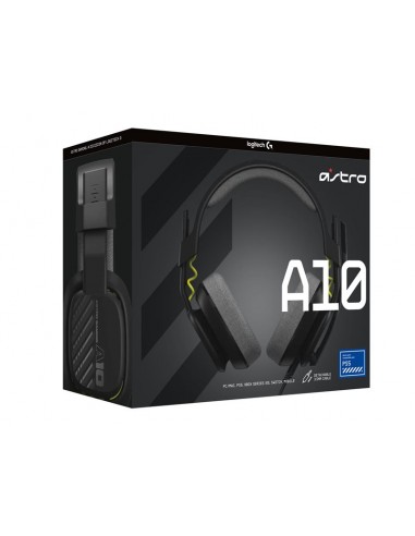 Auriculares con microfono logitech a10 astro gaming gen 2 jack 3.5mm negro
