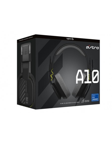 Auriculares con microfono logitech a10 astro gaming gen 2 jack 3.5mm negro