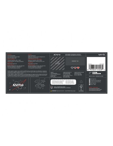 Auriculares con microfono logitech a10 astro gaming gen 2 jack 3.5mm negro