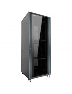 Armario rack de suelo 19 pulgadas phasak pro 37u negro 600x1000 montado pho 6137