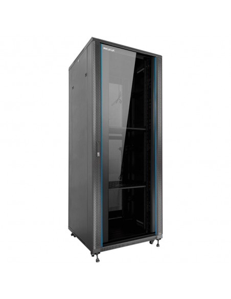 Armario rack de suelo 19 pulgadas phasak pro 37u negro 600x1000 montado pho 6137