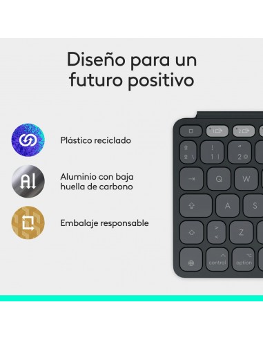 Teclado logitech keys to go 2 for ipad inalambrico grafito
