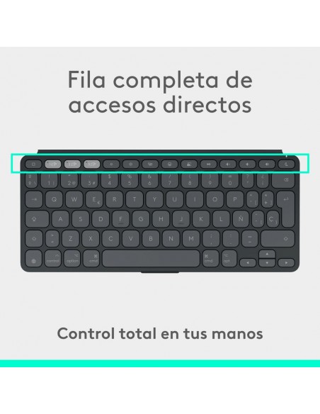 Teclado logitech keys to go 2 for ipad inalambrico grafito