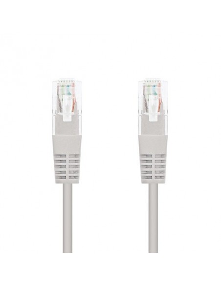 Cable red nanocable latiguillo rj45 utp cat6 0.5m gris 50cm