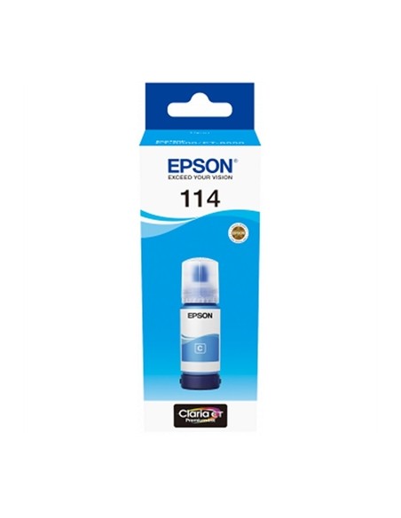 Botella tinta epson ecotank 114 cyan 70ml