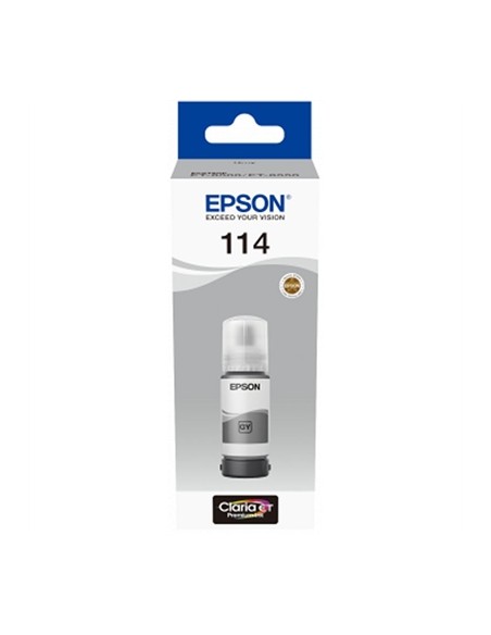 Botella tinta epson ecotank 114 gris 70ml