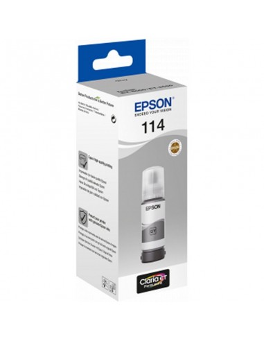Botella tinta epson ecotank 114 gris 70ml