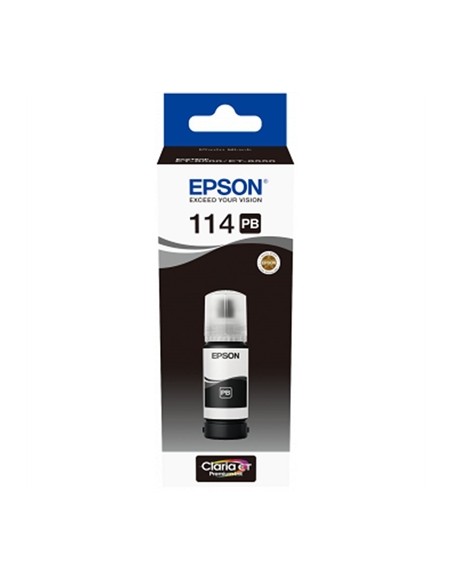 Botella tinta epson ecotank 114 negro foto 70ml