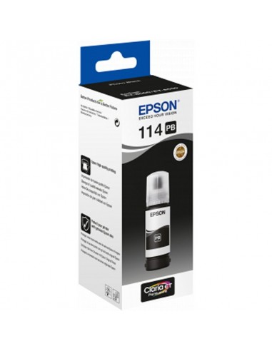 Botella tinta epson ecotank 114 negro foto 70ml