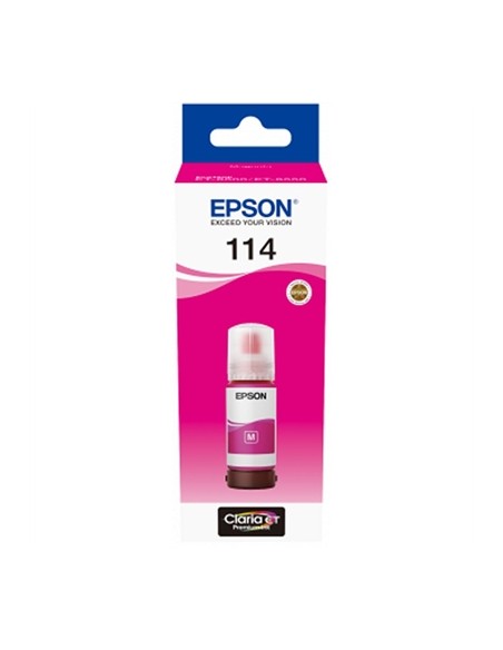 Botella tinta epson ecotank 114 mangenta 70ml