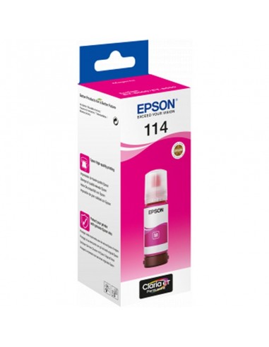 Botella tinta epson ecotank 114 mangenta 70ml
