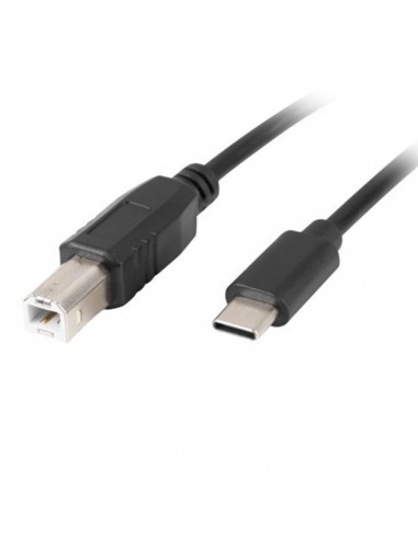 Cable usb tipo c a usb 2.0 tipo b lanberg 3m - macho - macho - negro