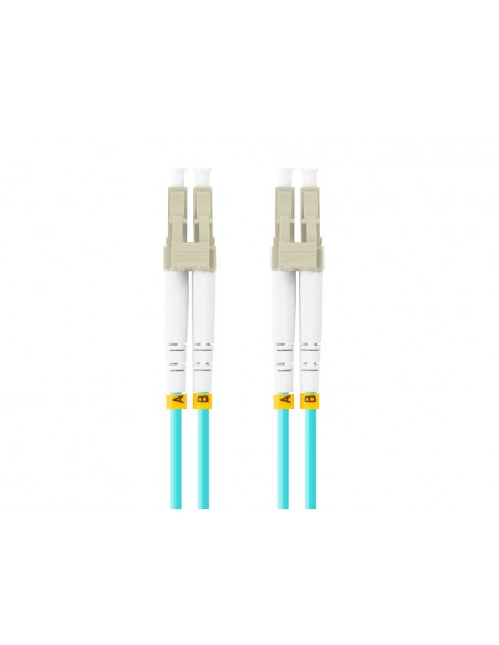 Latiguillo fibra optica lc - upc lanberg 3m multi duplex om3 50 - 125 lszh azul