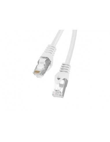Cable red lanberg latiguillo cat.6 ftp 0.5m blanco fluke passed