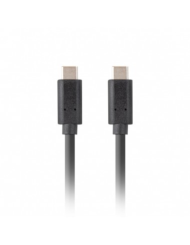 Cable usb tipo c lanberg 3.1 - macho - macho - 10gb - s - pd 100w - 1m - negro