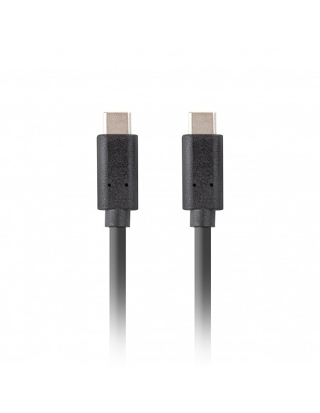 Cable usb tipo c lanberg 3.1 - macho - macho - 10gb - s - pd 100w - 1m - negro