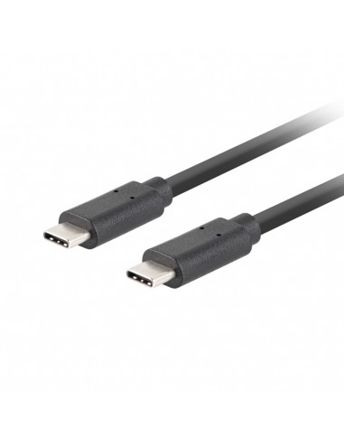 Cable usb tipo c lanberg 3.1 - macho - macho - 10gb - s - pd 100w - 1m - negro