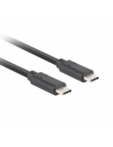 Cable usb tipo c lanberg 3.1 - macho - macho - 10gb - s - pd 100w - 1m - negro