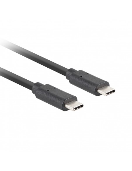 Cable usb tipo c lanberg 3.1 - macho - macho - 10gb - s - pd 100w - 1m - negro