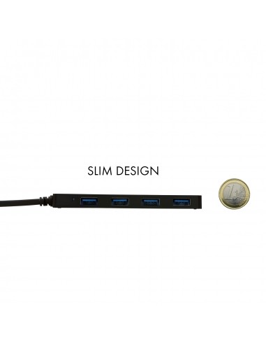 Hub i - tec usb - c delgado con 4 puertos usb 3.0 con cable integrado 20cm