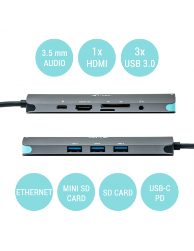 Nano docking station i - tec usb - c 4k con lan y power delivery 100w