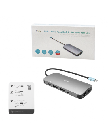 Nano docking station i - tec usb - c 3x fhd con hdmi - 2x displayport + lan power delivery 100w