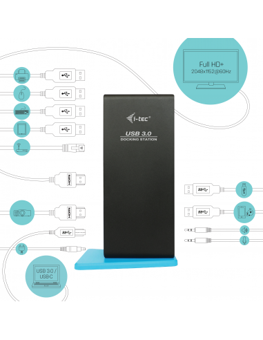 Docking station universal i - tec usb 3.0 - usb - c 2x hdmi
