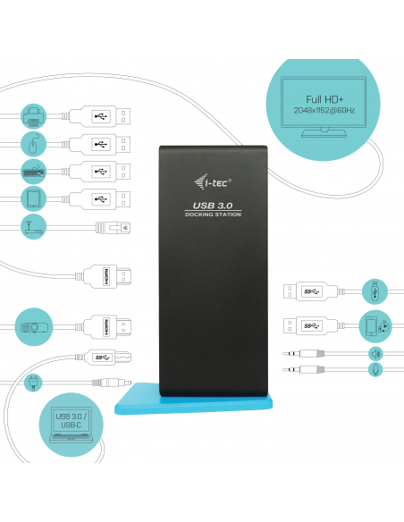 Docking station universal i - tec usb 3.0 - usb - c 2x hdmi Docking station universal i - tec usb 3.0 - usb - c 2x hdmi