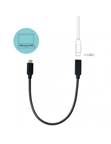 Cable adaptador i - tec usb - c macho a usb - c hembra 0.3m Cable adaptador i - tec usb - c macho a usb - c hembra 0.3m