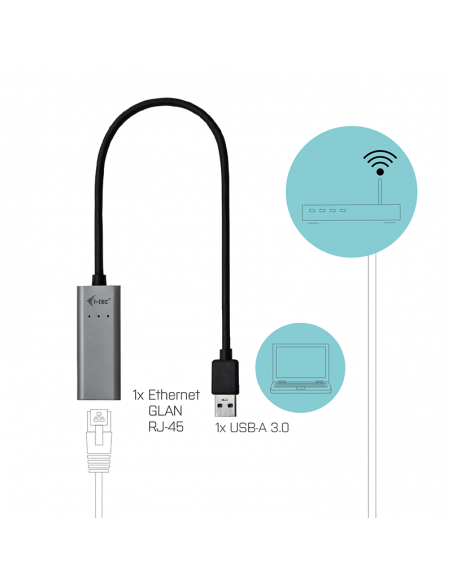 Adaptador tarjeta de red i - tec usb 3.0 a gigabit ethernet 10 - 100 - 1000 mbps Adaptador tarjeta de red i - tec usb 3.0 a gigabit ethernet 10 - 100 - 1000 mbps