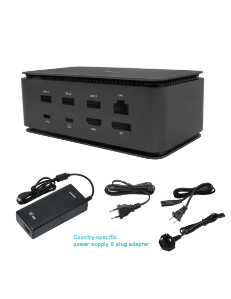 Docking station i - tec dual 4k hdmi dp - pd 80 w + i - tec universal charger 100 w